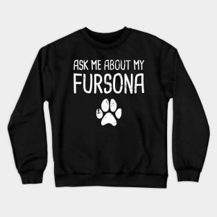 Funny Anthro Furry Fandom Fursuit Con Gift Crewneck Sweatshirt